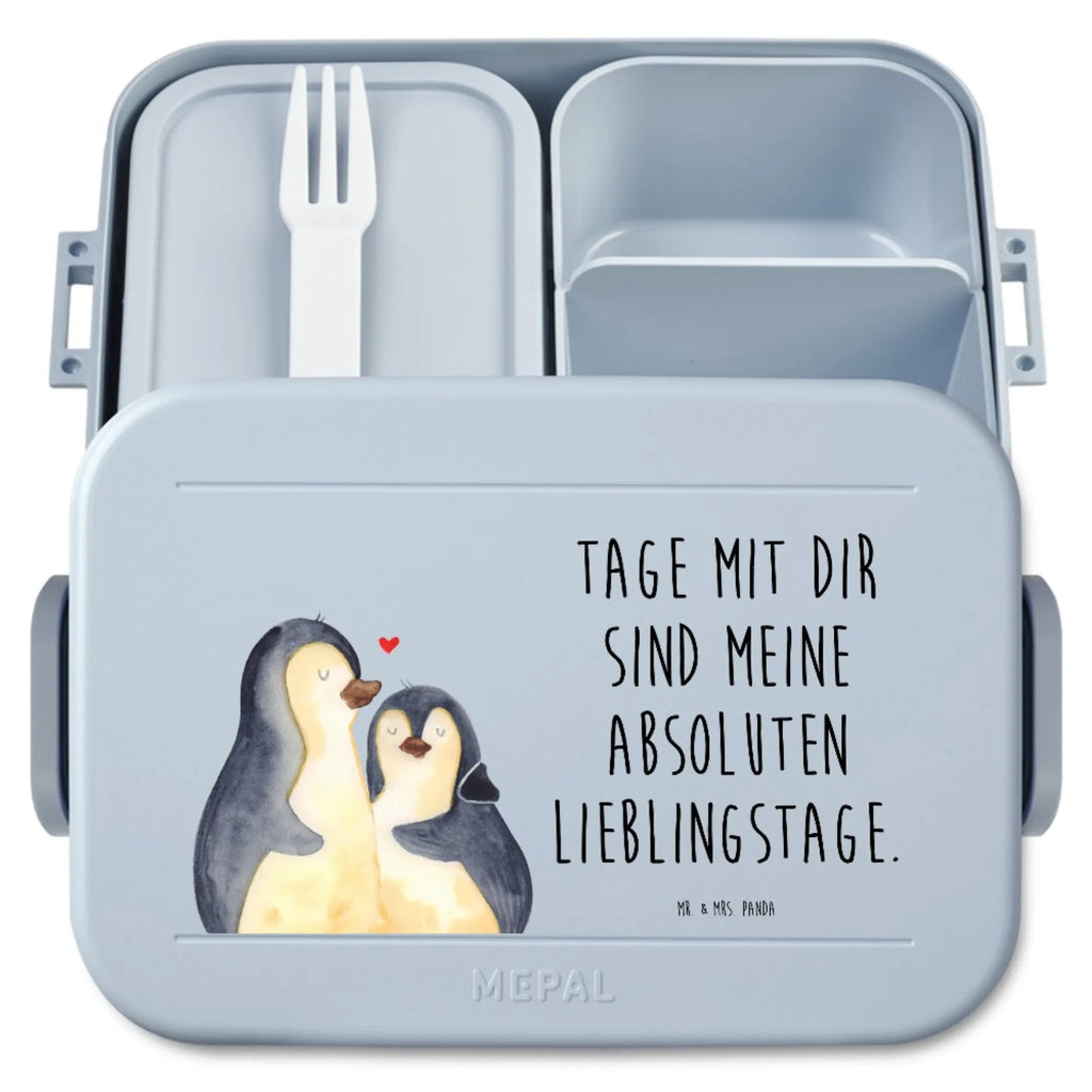 MEPAL Bentobox Pinguin umarmen Motiv Brotdose, Bentobox, Lunchbox, Pinguin, Liebe, Liebespaar, Hochzeitsgeschenk, Jahrestag, Hochzeit, Liebesgeschenk, Hochzeitstag, Liebesbeweis, Verlobung