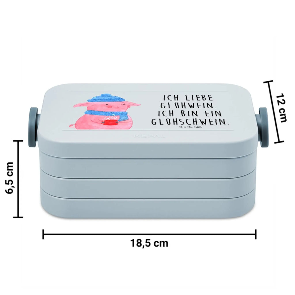 MEPAL Bentobox Schwein Glühwein Motiv Bentobox, Lunchbox, Brotdose, Winter, Weihnachten, Weihnachtsdeko, Nikolaus, Advent, Heiligabend, Wintermotiv, Glühwein, Glühschwein, Punsch, Weihnachtsmarkt