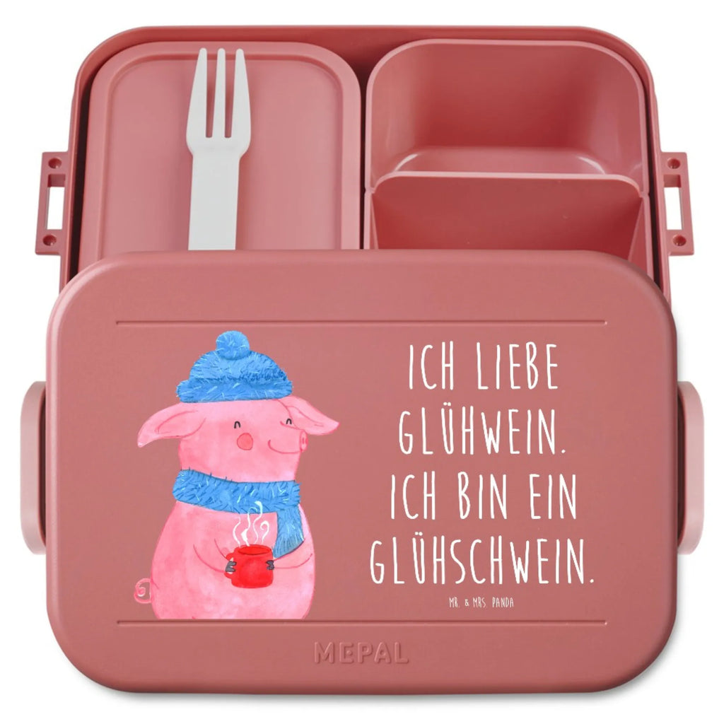 MEPAL Bentobox Schwein Glühwein Motiv Bentobox, Lunchbox, Brotdose, Winter, Weihnachten, Weihnachtsdeko, Nikolaus, Advent, Heiligabend, Wintermotiv, Glühwein, Glühschwein, Punsch, Weihnachtsmarkt