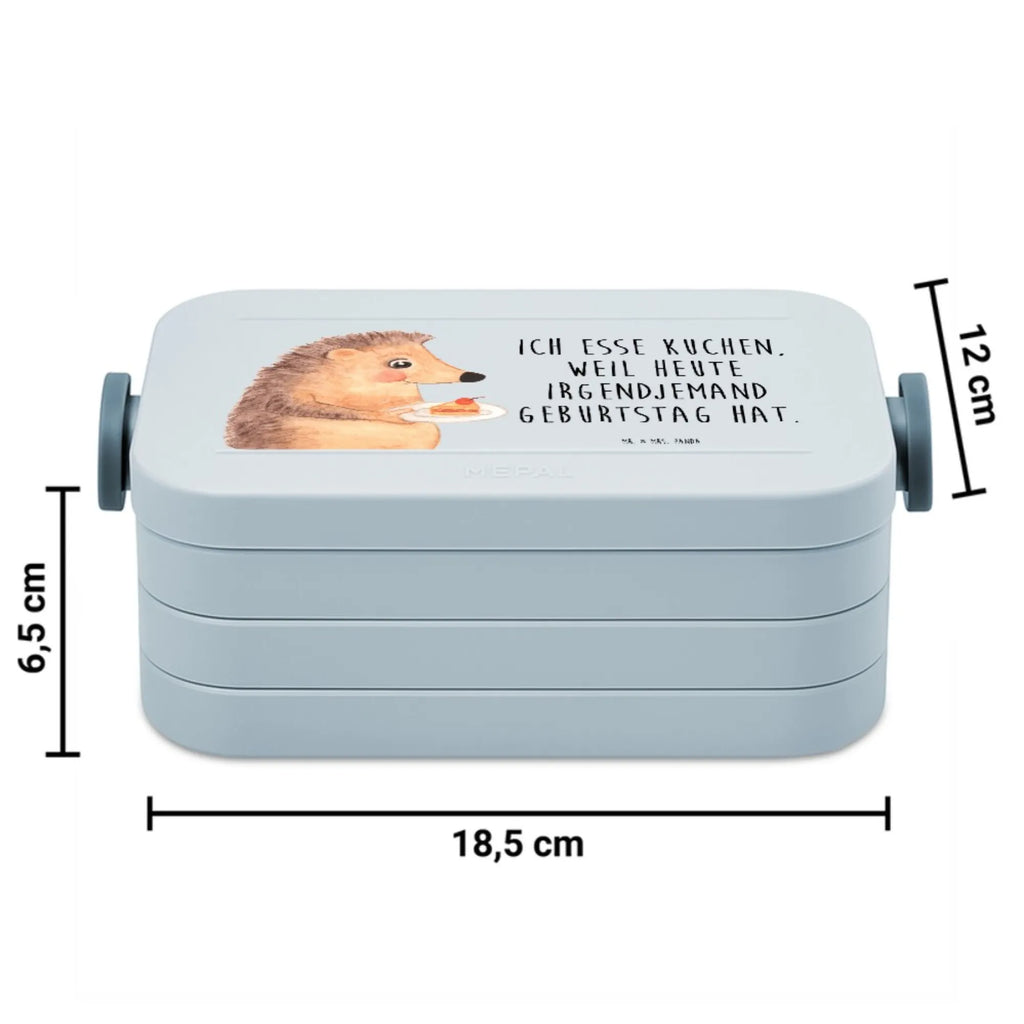 MEPAL Bentobox Igel Kuchenstück Motiv Bentobox, Lunchbox, Brotdose, Tiermotive, Gute Laune, lustige Sprüche, Tiere, Backen Geschenk, Essen Spruch, Igel, Torte, Einladung Party, Kuchen, Kuchen backen, Geburtstagskuchen