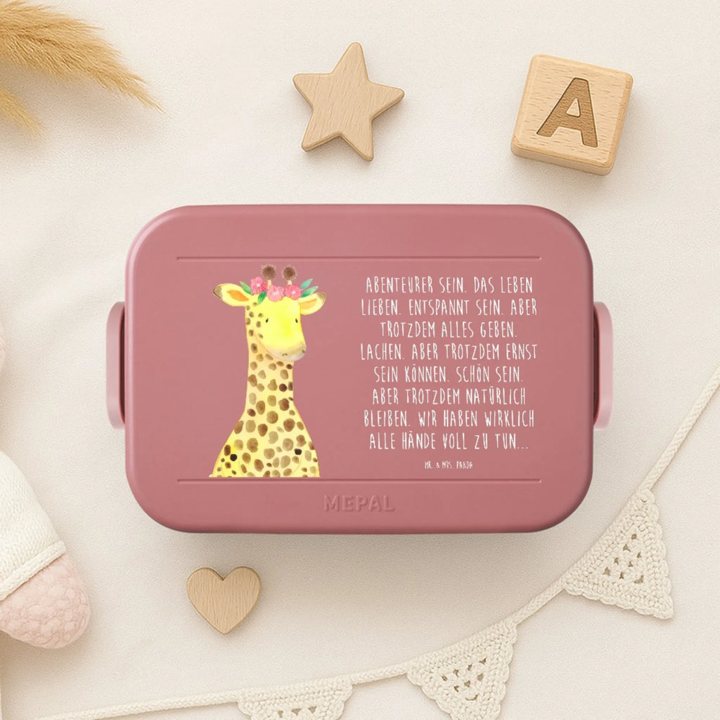 MEPAL Bentobox Giraffe Blumenkranz Motiv Lunchbox, Brotdose, Bentobox, Afrika, Wildtiere, Abenteurer, Freundin, Selbstliebe, Blumenkranz, Giraffe
