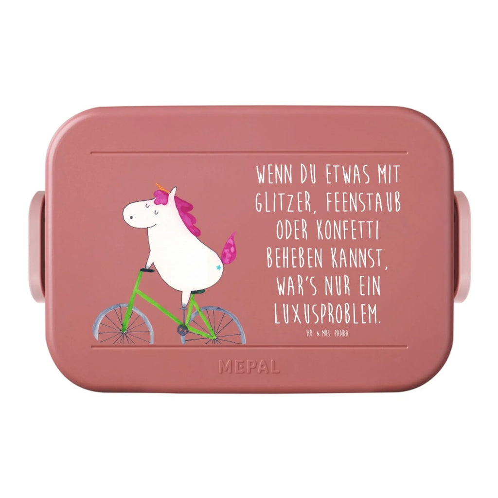 MEPAL Bentobox Einhorn Radfahrer Motiv Lunchbox, Bentobox, Brotdose, Einhorn, Einhörner, Einhorn Deko, Unicorn, Konfetti, Radfahren, Kummer, Luxusproblem, Radfahrer, Rad, Feenstaub, Bike, Liebeskummer