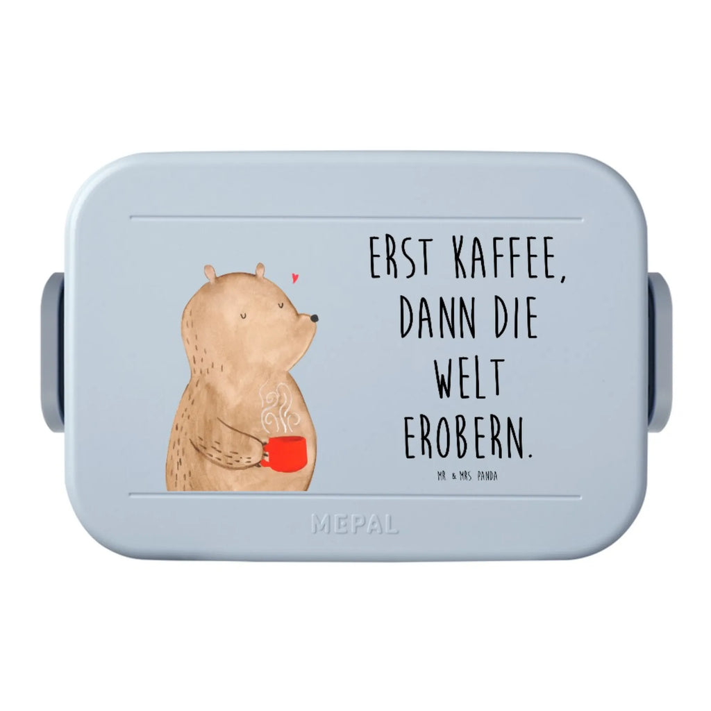 MEPAL Bentobox Bär Kaffee Motiv Brotdose, Bentobox, Lunchbox, Bär, Teddy, Teddybär, guten Morgen, Kaffee, Welt erobern, Morgenroutine, Welt retten, Coffee, Motivation, Bären