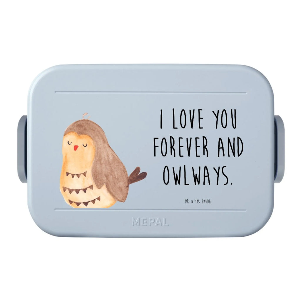 MEPAL Bentobox Eule Zufrieden Motiv Lunchbox, Brotdose, Bentobox, Eule, Romantisch, Owl, Eule deko, Spruch schön, Wortspiel lustig, Geschenk Hochzeitstag, Liebe Spruch, Eule Spruch