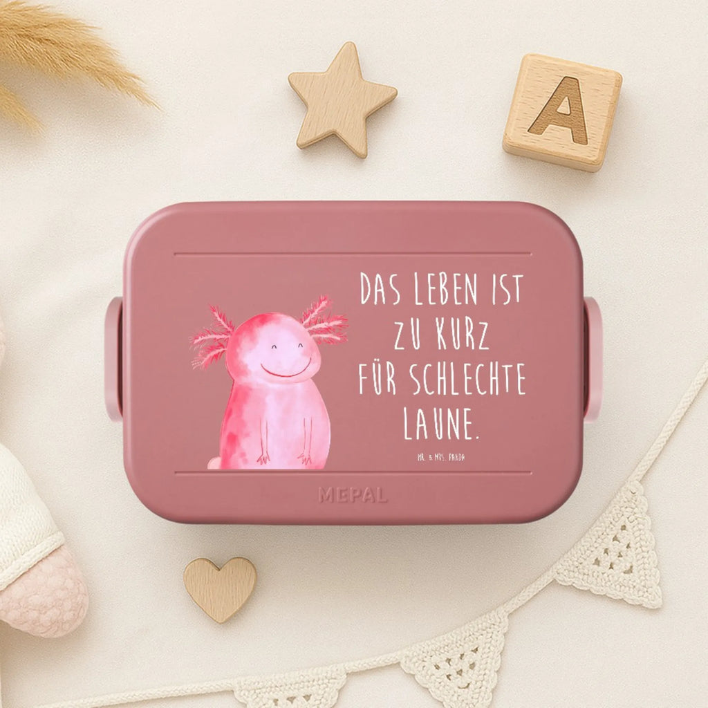 MEPAL Bentobox Axolotl Glücklich Motiv Brotdose, Lunchbox, Bentobox, Axolotl, Molch, gute Laune, Axolot, Schwanzlurch, Motivation, Lurche, Lurch