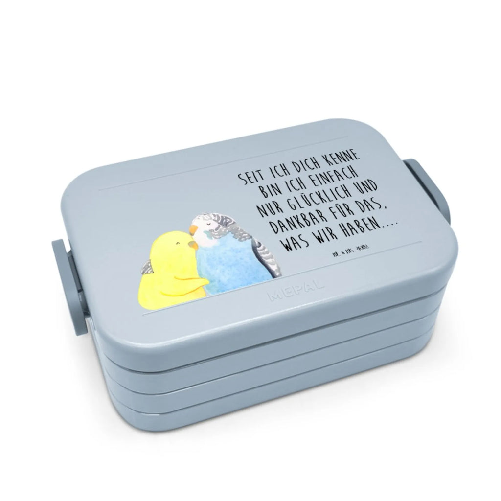 MEPAL Bentobox Wellensittich Liebe Motiv Brotdose, Bentobox, Lunchbox, Liebe, Partner, Freund, Freundin, Ehemann, Ehefrau, Heiraten, Verlobung, Heiratsantrag, Liebesgeschenk, Jahrestag, Hocheitstag, Vertrauen, Kuscheln, Wellensittich, Vögel, Nähe