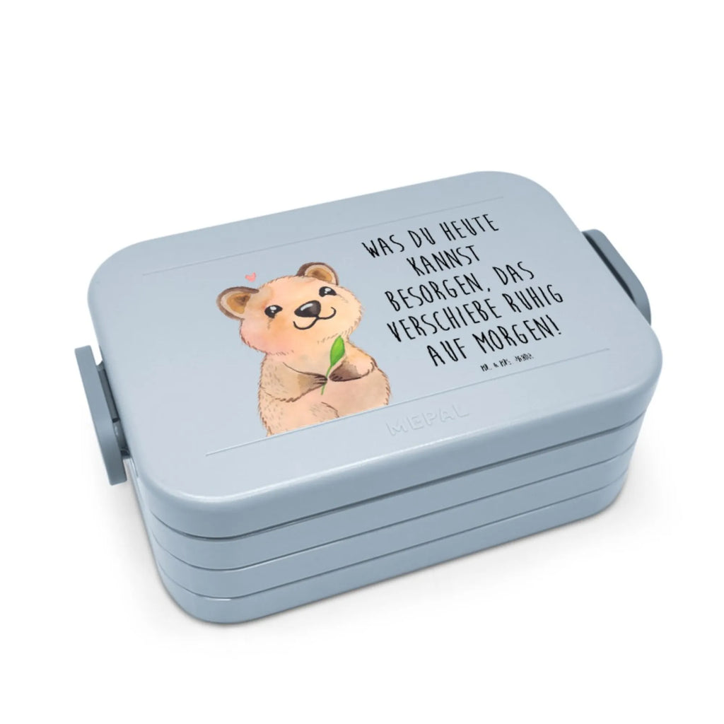 MEPAL Bentobox Quokka Happy Motiv Lunchbox, Brotdose, Bentobox, Tiermotive, Gute Laune, lustige Sprüche, Tiere, Niedliches Tier, Aufschieberitis, Lustiger Spruch, Verschieben, Dinge erledigen, Quokka