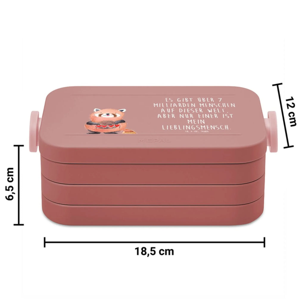 MEPAL Bentobox Roter Panda Motiv Bentobox, Brotdose, Lunchbox, Tiermotive, Gute Laune, lustige Sprüche, Tiere, Panda, Lieblingsmensch, Rot, Liebe, Liebling, Herz