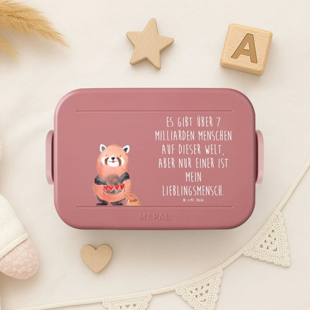MEPAL Bentobox Roter Panda Motiv Bentobox, Brotdose, Lunchbox, Tiermotive, Gute Laune, lustige Sprüche, Tiere, Panda, Lieblingsmensch, Rot, Liebe, Liebling, Herz