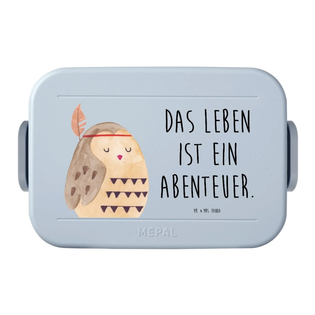 MEPAL Bentobox Eule Federschmuck Motiv Bentobox, Lunchbox, Brotdose, Eule, Reisespruch, Eule Deko, Das Leben ist ein Abenteuer, Owl, Dekoration, Federschmuck