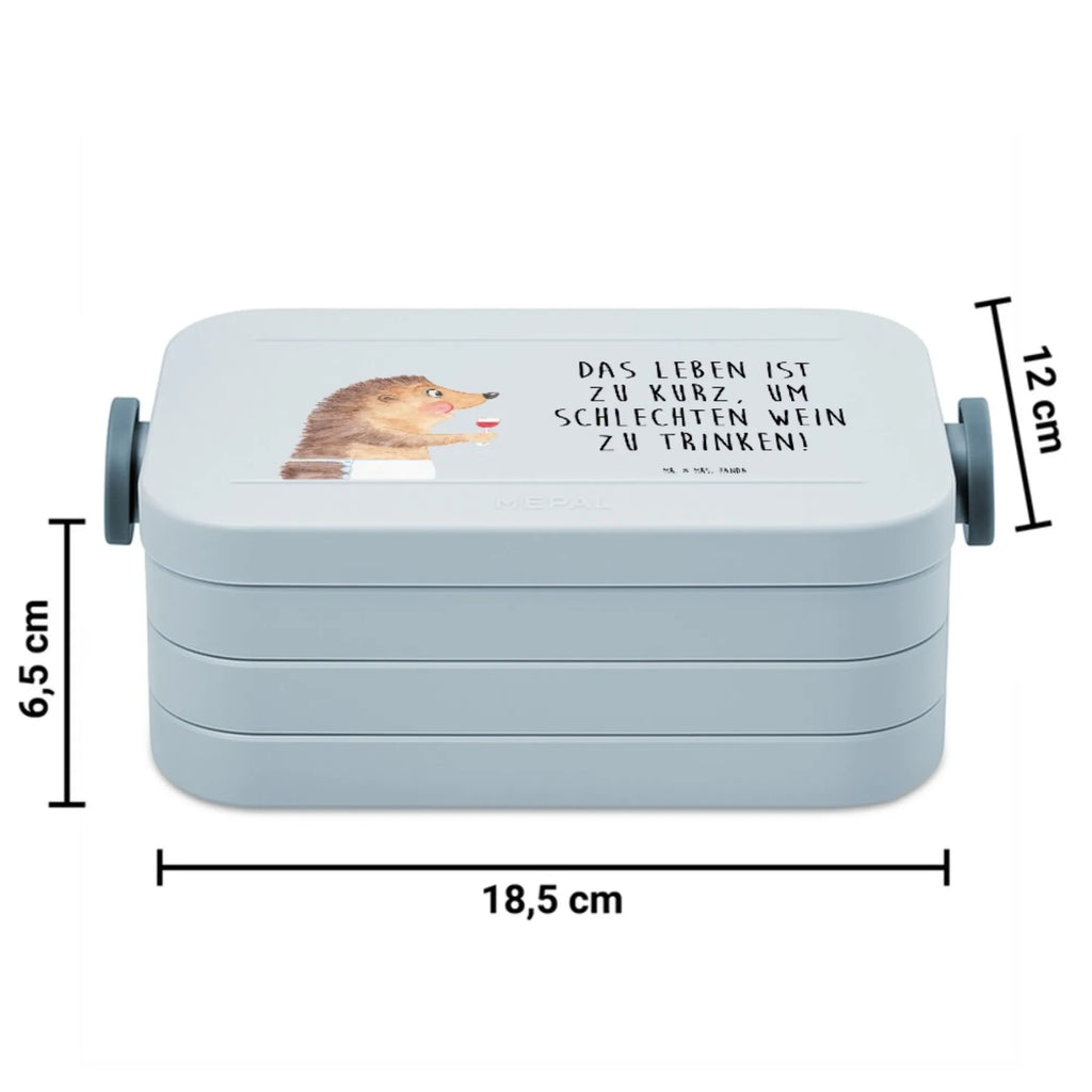 MEPAL Bentobox Igel Wein Motiv Lunchbox, Bentobox, Brotdose, Tiermotive, Gute Laune, lustige Sprüche, Tiere, Geschenk Weintrinker, Rotwein, Weinglas, Geschenk Weinliebhaber, Wein trinken, Wein Deko, Igel, Wein Spruch, Weißwein