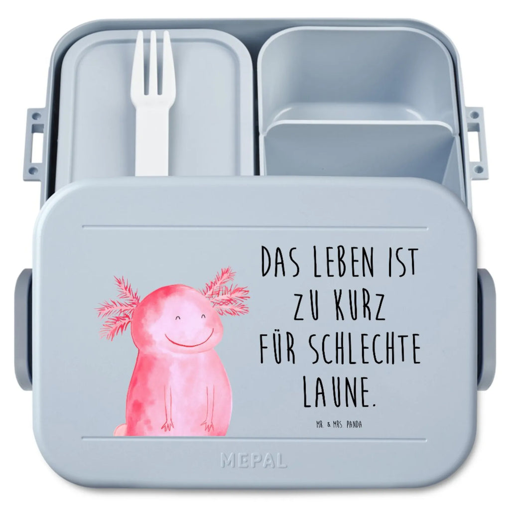MEPAL Bentobox Axolotl Glücklich Motiv Brotdose, Lunchbox, Bentobox, Axolotl, Molch, gute Laune, Axolot, Schwanzlurch, Motivation, Lurche, Lurch