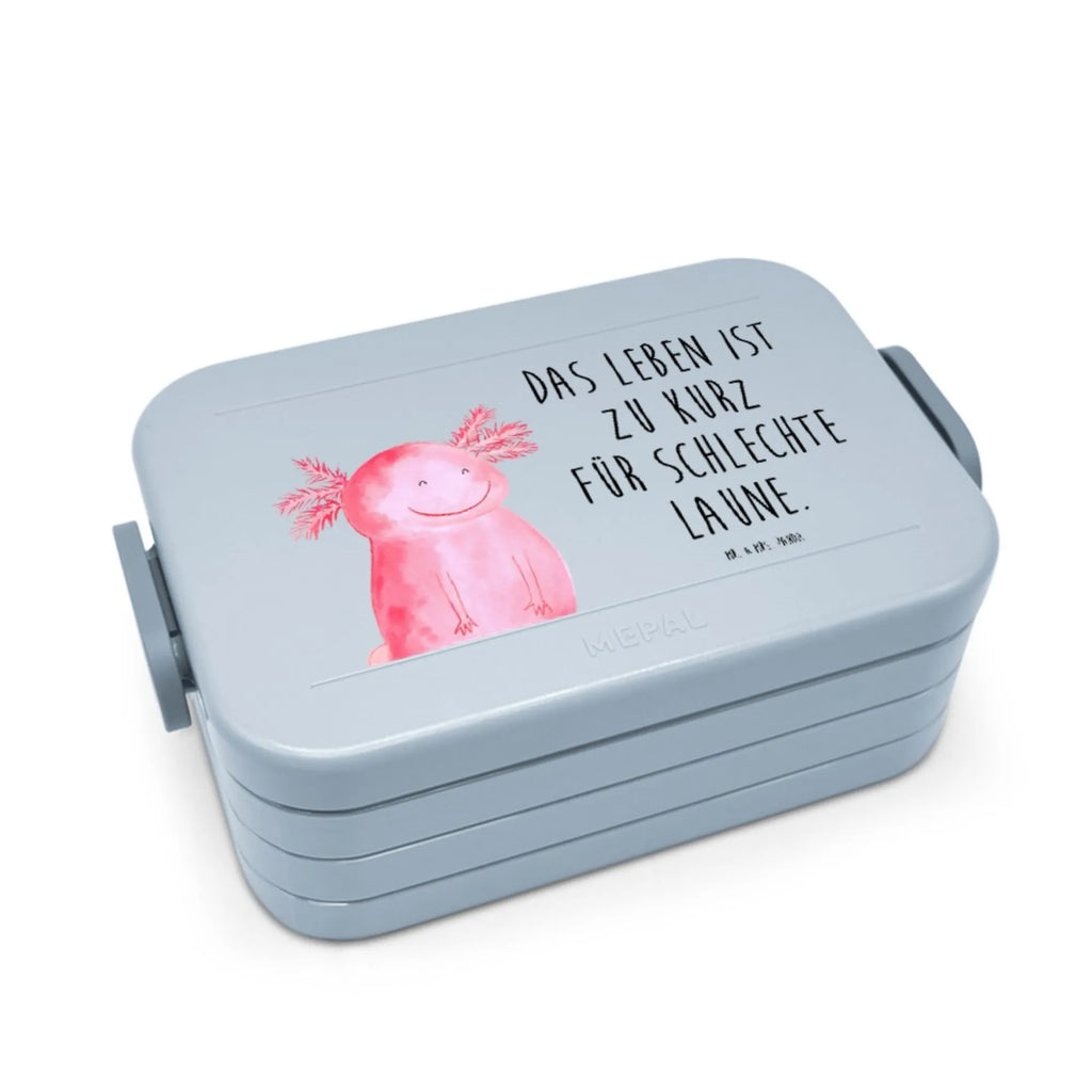 MEPAL Bentobox Axolotl Glücklich Motiv Brotdose, Lunchbox, Bentobox, Axolotl, Molch, gute Laune, Axolot, Schwanzlurch, Motivation, Lurche, Lurch