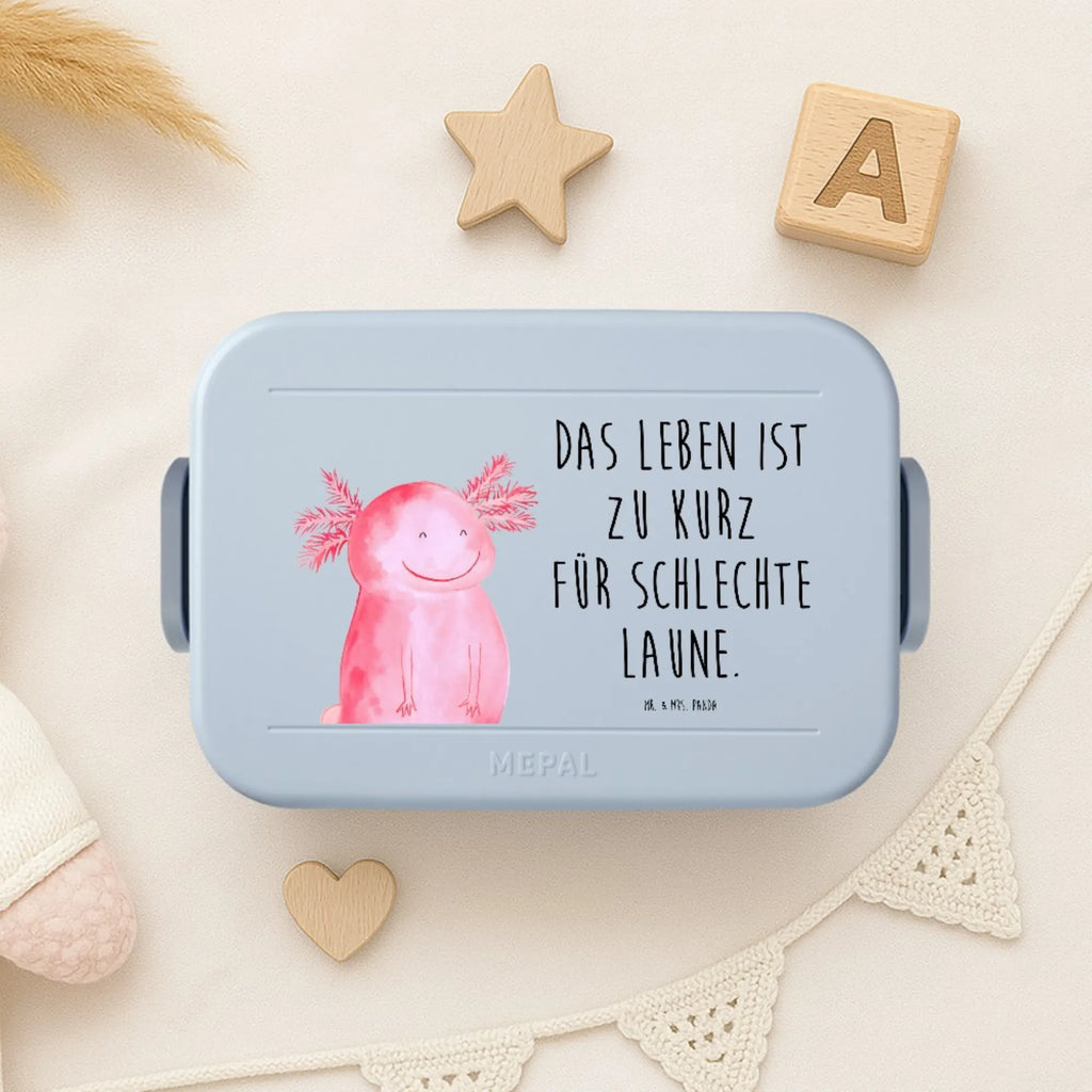 MEPAL Bentobox Axolotl Glücklich Motiv Brotdose, Lunchbox, Bentobox, Axolotl, Molch, gute Laune, Axolot, Schwanzlurch, Motivation, Lurche, Lurch
