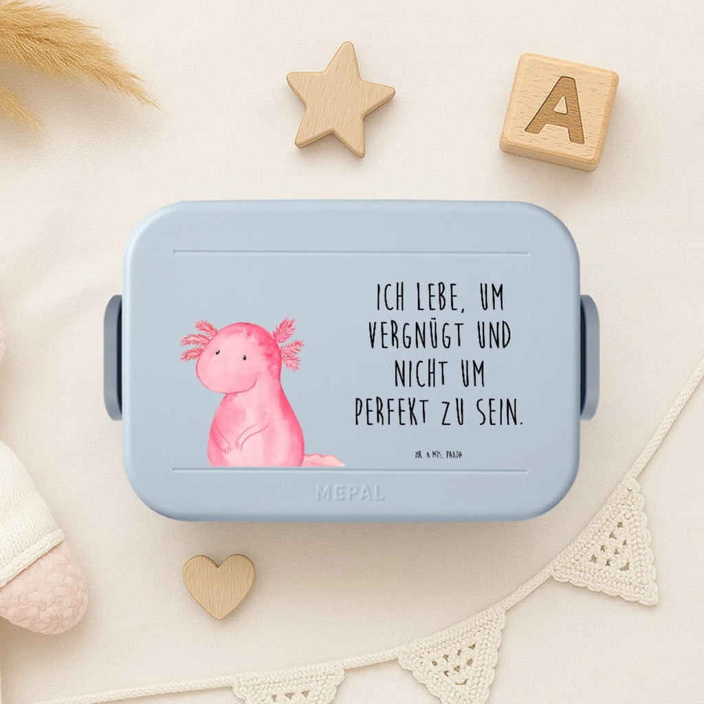 MEPAL Bentobox Axolotl Niedlich Motiv Bentobox, Brotdose, Lunchbox, Axolotl, Molch, Lebensstil, Freundin, Axolot, Lebensweisheit, Weisheit, fröhlich, vergnügt, Liebe, zufrieden