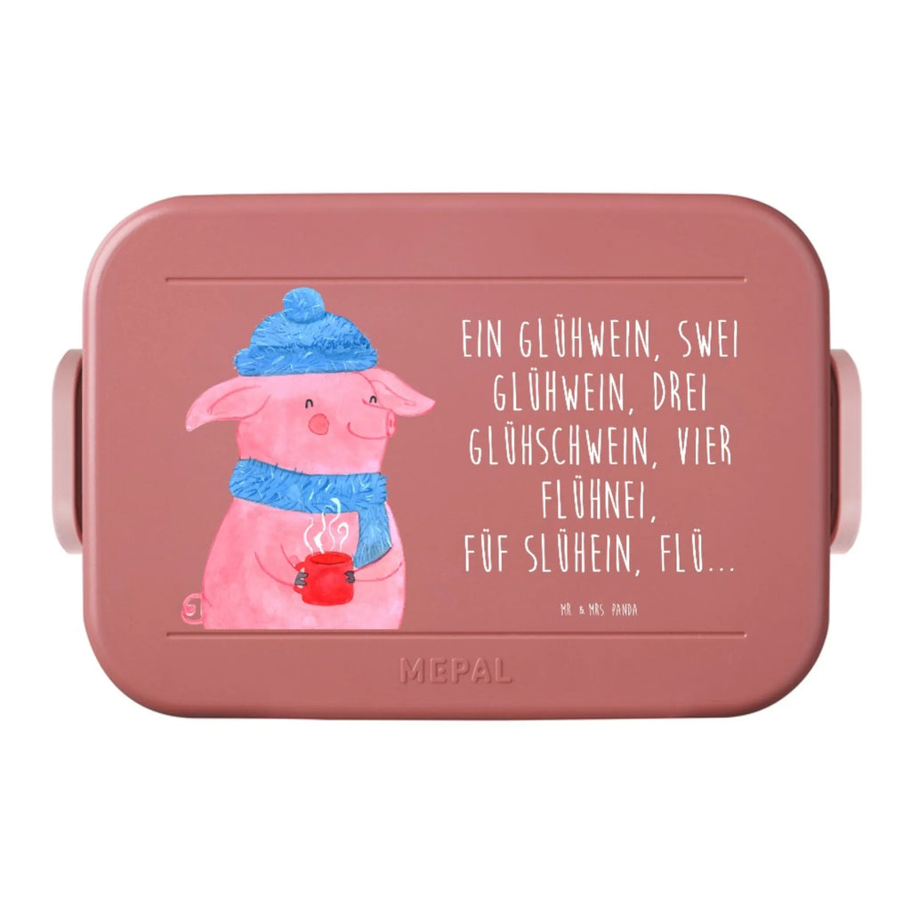 MEPAL Bentobox Schweinchen Glühwein Motiv Brotdose, Lunchbox, Bentobox, Winter, Weihnachten, Weihnachtsdeko, Nikolaus, Advent, Heiligabend, Wintermotiv, Betrunken, Spruch, Weihnachtsmarkt, Glühwein