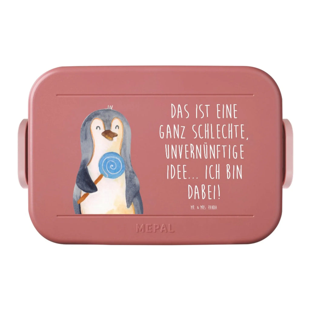MEPAL Bentobox Pinguin Lolli Motiv Brotdose, Bentobox, Lunchbox, Pinguin, Rabauke, Blödsinn, Spruch, Süßigkeiten, Ganove, Pinguine, Gauner, Lolli, Rebell