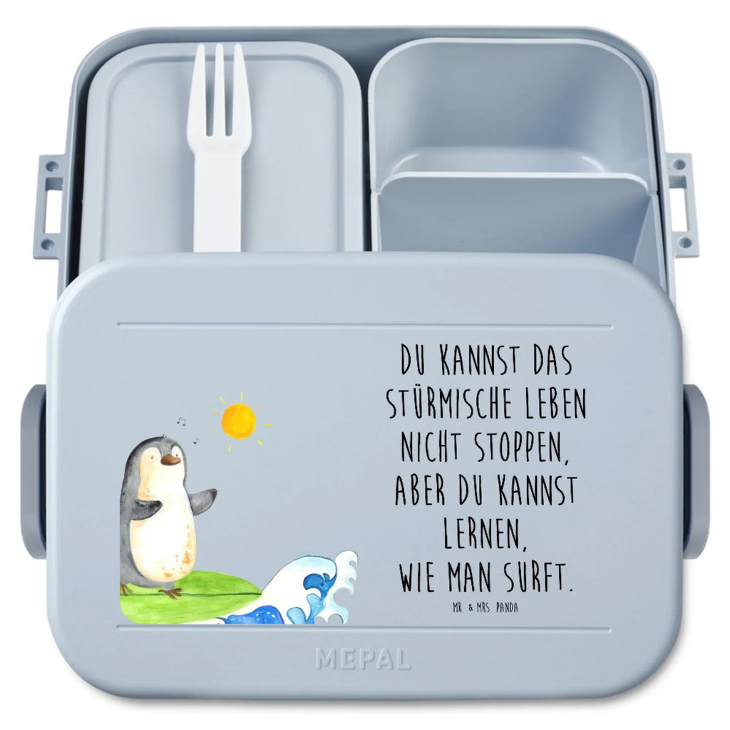 MEPAL Bentobox Pinguin Surfer Motiv Brotdose, Lunchbox, Bentobox, Pinguin, Pinguine, Urlaub, surfen, Portugal, Wellen reiten, Hawaii, Wellen, Surfer