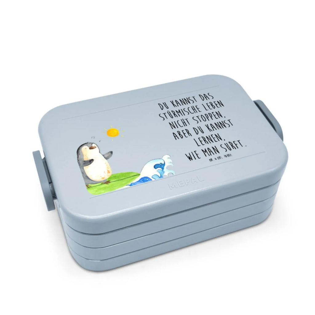 MEPAL Bentobox Pinguin Surfer Motiv Brotdose, Lunchbox, Bentobox, Pinguin, Pinguine, Urlaub, surfen, Portugal, Wellen reiten, Hawaii, Wellen, Surfer