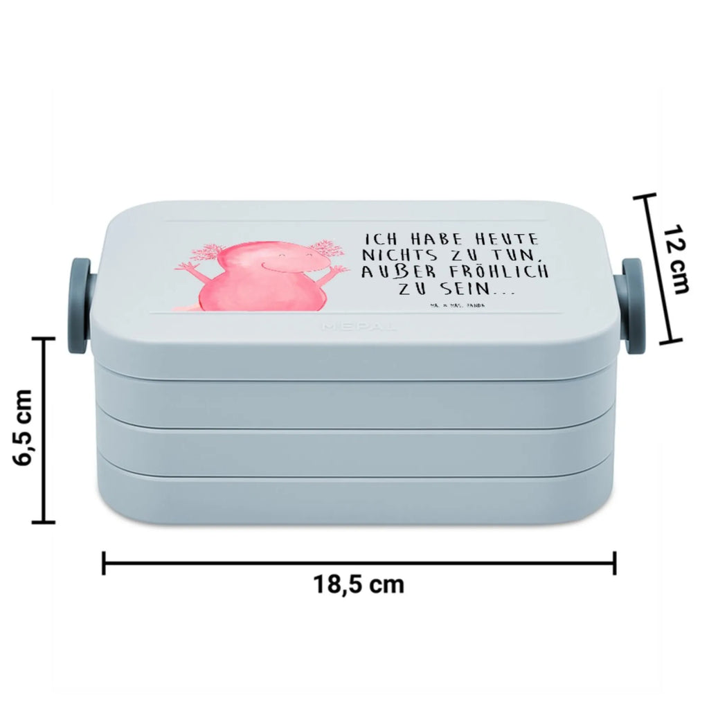 MEPAL Bentobox Axolotl Hurra Motiv Lunchbox, Bentobox, Brotdose, Axolotl, Molch, Lurche, Schwanzlurch, Axolot, Motivation, Zufriedenheit, Freude, fröhlich, Lurch, Spaß