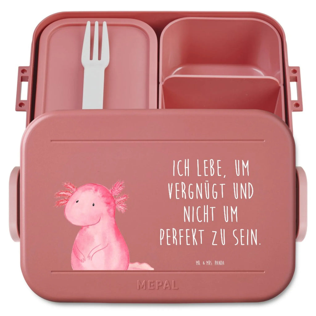 MEPAL Bentobox Axolotl Niedlich Motiv Bentobox, Brotdose, Lunchbox, Axolotl, Molch, Lebensstil, Freundin, Axolot, Lebensweisheit, Weisheit, fröhlich, vergnügt, Liebe, zufrieden
