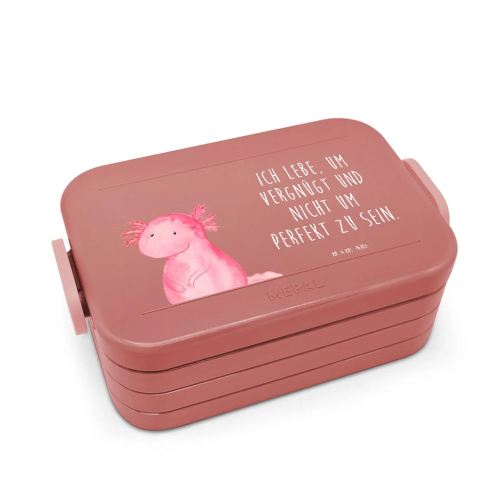 MEPAL Bentobox Axolotl Niedlich Motiv Bentobox, Brotdose, Lunchbox, Axolotl, Molch, Lebensstil, Freundin, Axolot, Lebensweisheit, Weisheit, fröhlich, vergnügt, Liebe, zufrieden