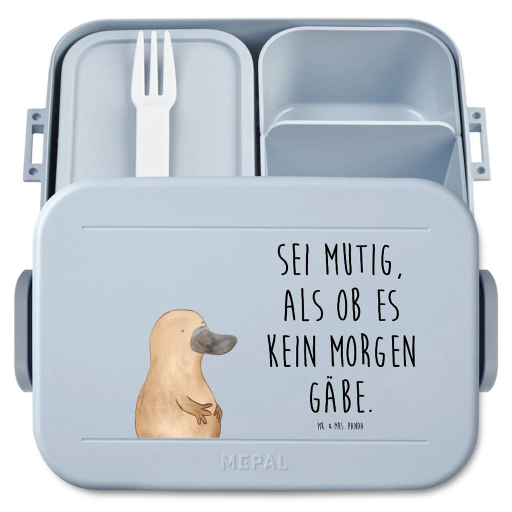 MEPAL Bentobox Schnabeltier Mut Motiv Bentobox, Lunchbox, Brotdose, Meerestiere, Meer, Urlaub, Training, Weltreise, Lebensweisheit, Büro, mutig, Schnabeltiere, Neustart, Mut, Arbeit, Schnabeltier, Motivation, Neuanfang, Raodtrip