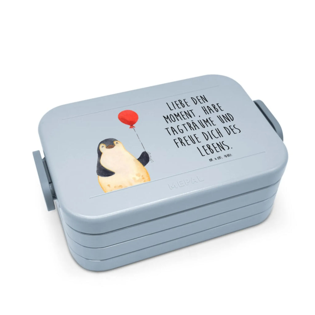 MEPAL Bentobox Pinguin Luftballon Motiv Brotdose, Lunchbox, Bentobox, Pinguin, neues Leben, Geschenk Freundin, Glück, Liebe, Lebenslust, Pinguine, Luftballon, Neustart, Tagträume, Geschenkidee, Motivation, beste Freundin