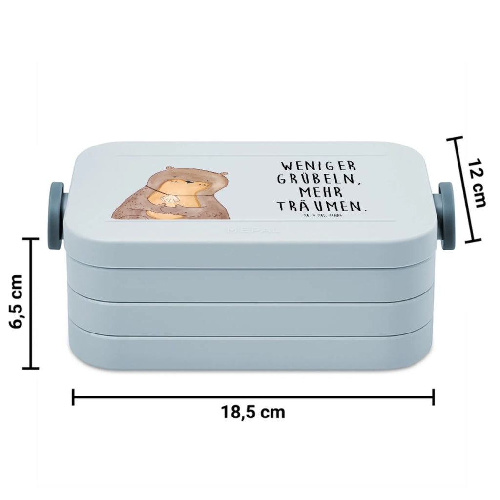 MEPAL Bentobox Otter Muschel Motiv Lunchbox, Bentobox, Brotdose, Otter, Fischotter, Seeotter, grübeln, Motivation, Tagträumen, Otterliebe, träumen, Büro