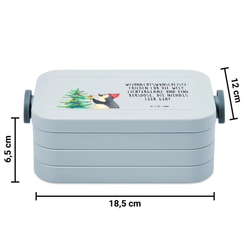 MEPAL Bentobox Pinguin Weihnachtsbaum Motiv Bentobox, Brotdose, Lunchbox, Winter, Weihnachten, Weihnachtsdeko, Nikolaus, Advent, Heiligabend, Wintermotiv, Pinguin