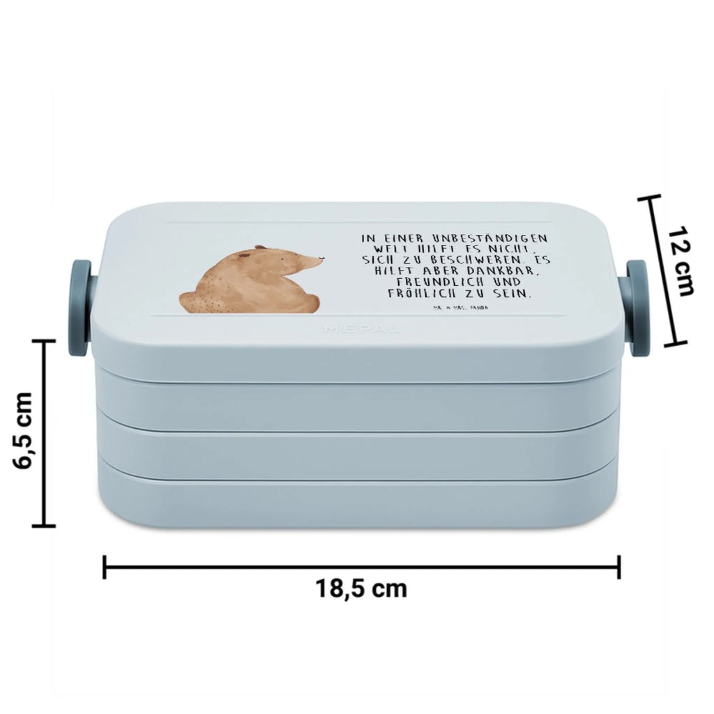 MEPAL Bentobox Bär Schulterblick Motiv Bentobox, Lunchbox, Brotdose, Bär, Teddy, Teddybär, Motivation, Bären, Selbstachtung, Weltansicht, Bärenliebe, Weisheit