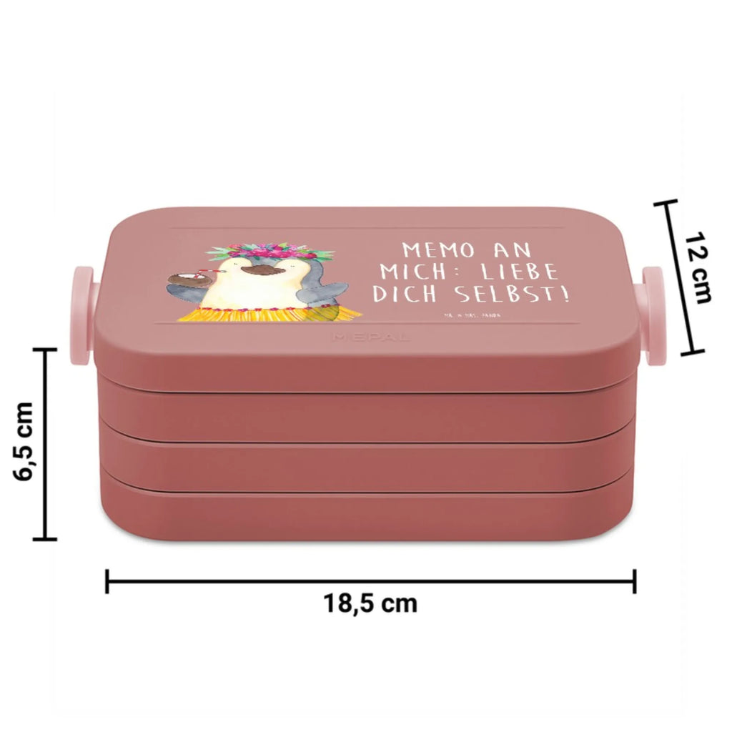 MEPAL Bentobox Pinguin Kokosnuss Motiv Brotdose, Bentobox, Lunchbox, Pinguin, Aloha, Pinguine, Urlaub, Hawaii, Kokosnuss