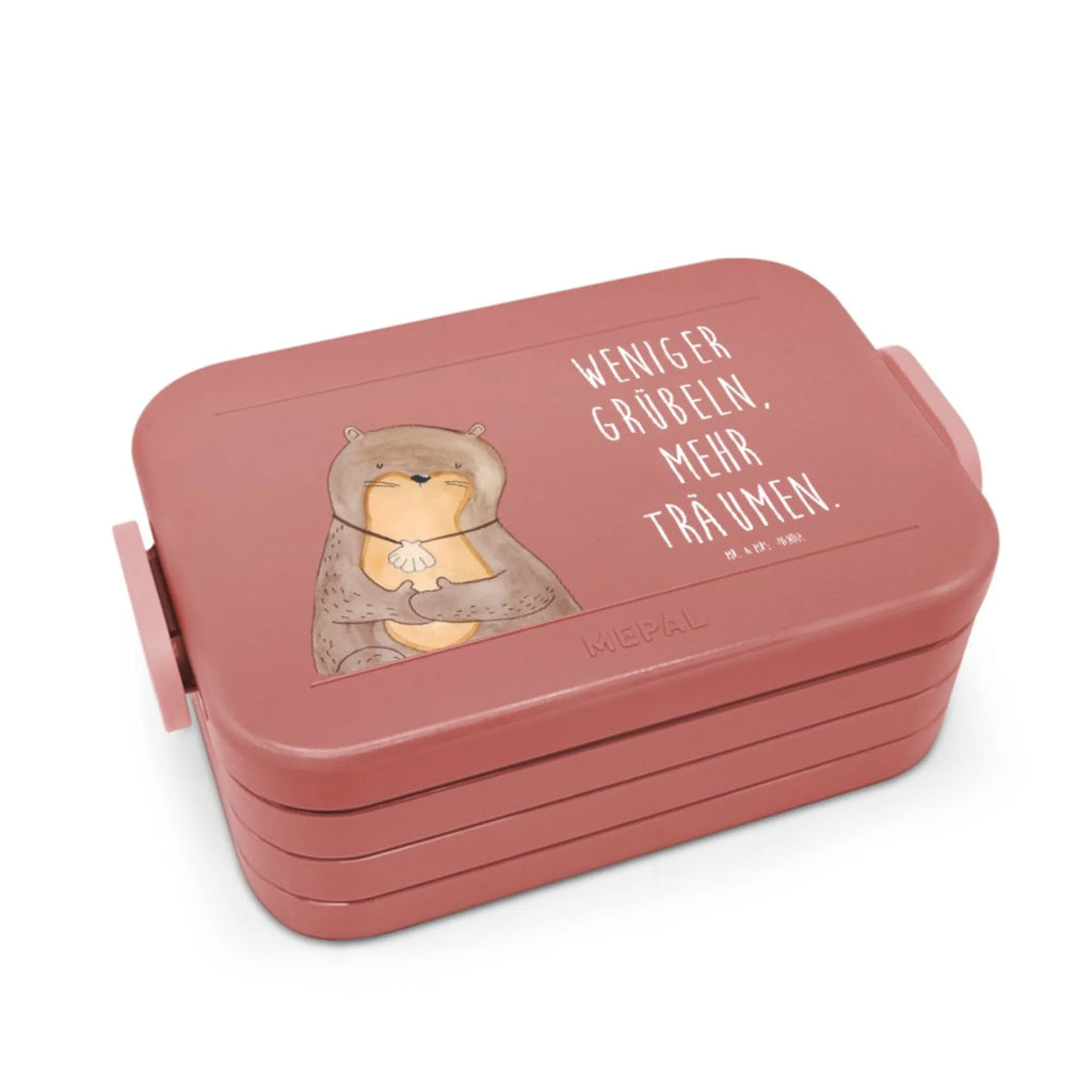 MEPAL Bentobox Otter Muschel Motiv Lunchbox, Bentobox, Brotdose, Otter, Fischotter, Seeotter, grübeln, Motivation, Tagträumen, Otterliebe, träumen, Büro