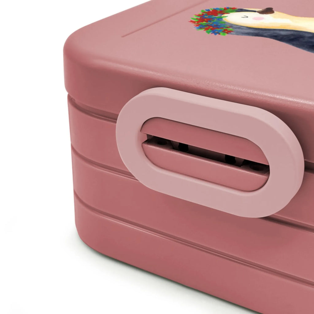 MEPAL Bentobox Pinguin Blumen Motiv Lunchbox, Brotdose, Bentobox, Pinguin, Geschenkidee, Blumenkranz, Wünsche, Lebensziele, Leben, Motivation, Ziele, Lebenslust, Liebeskummer, Pinguine, Universum