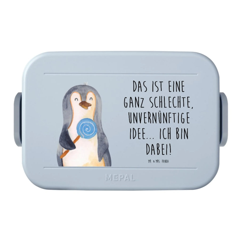 MEPAL Bentobox Pinguin Lolli Motiv Brotdose, Bentobox, Lunchbox, Pinguin, Rabauke, Blödsinn, Spruch, Süßigkeiten, Ganove, Pinguine, Gauner, Lolli, Rebell