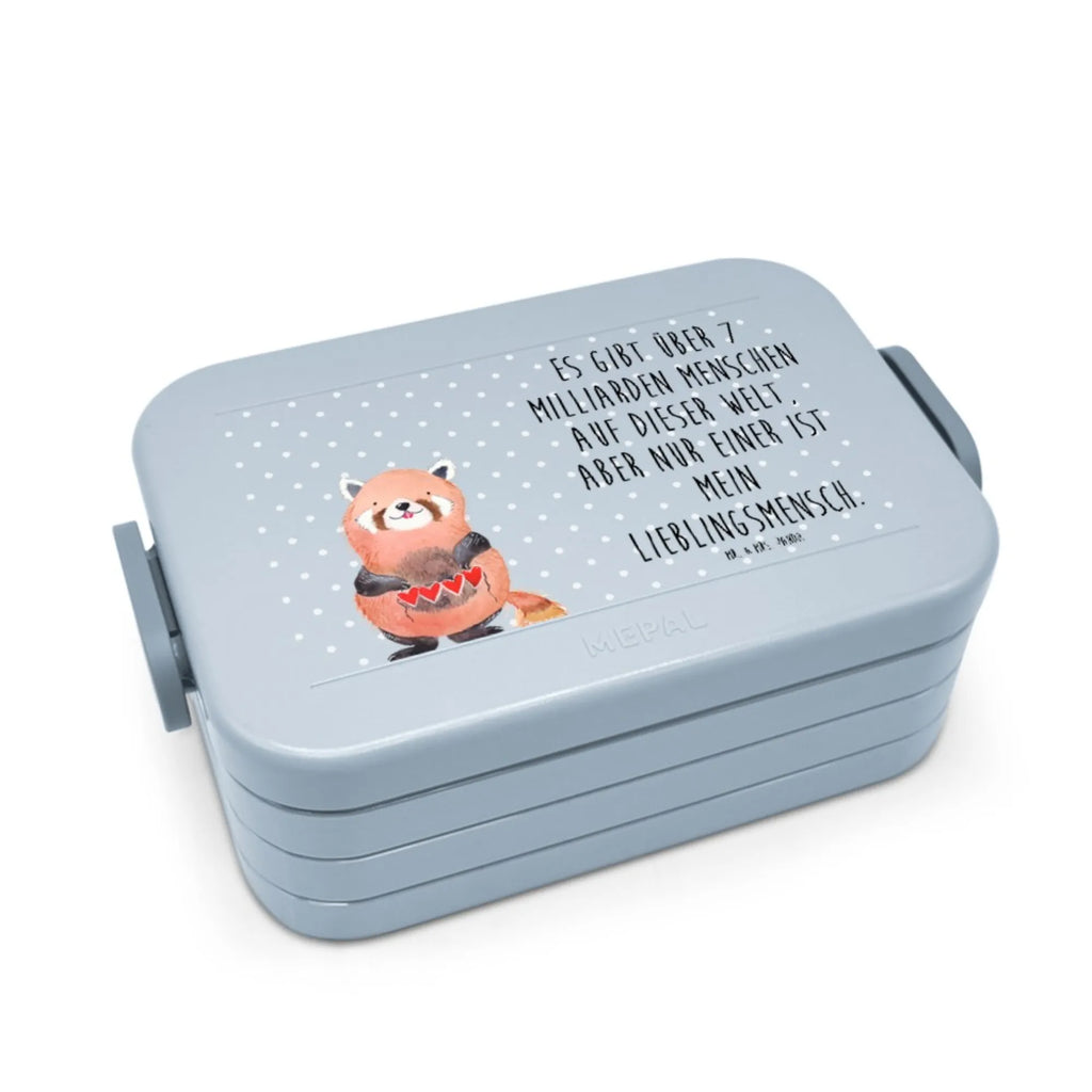 MEPAL Bentobox Roter Panda Motiv Bentobox, Brotdose, Lunchbox, Tiermotive, Gute Laune, lustige Sprüche, Tiere, Panda, Lieblingsmensch, Rot, Liebe, Liebling, Herz