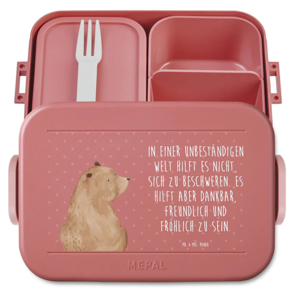 MEPAL Bentobox Bär Schulterblick Motiv Bentobox, Lunchbox, Brotdose, Bär, Teddy, Teddybär, Motivation, Bären, Selbstachtung, Weltansicht, Bärenliebe, Weisheit