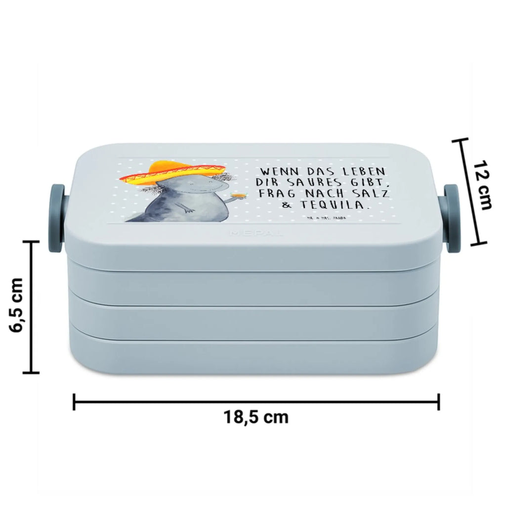 MEPAL Bentobox Axolotl Tequila Motiv Brotdose, Lunchbox, Bentobox, Axolotl, Molch, Schwanzlurch, Sombrero, Lurche, Motivation, Feuerdrache, Axolot, Mexico, Spruch, Zitrone, Feuersalamander, Tequila, Lurch, Mexiko