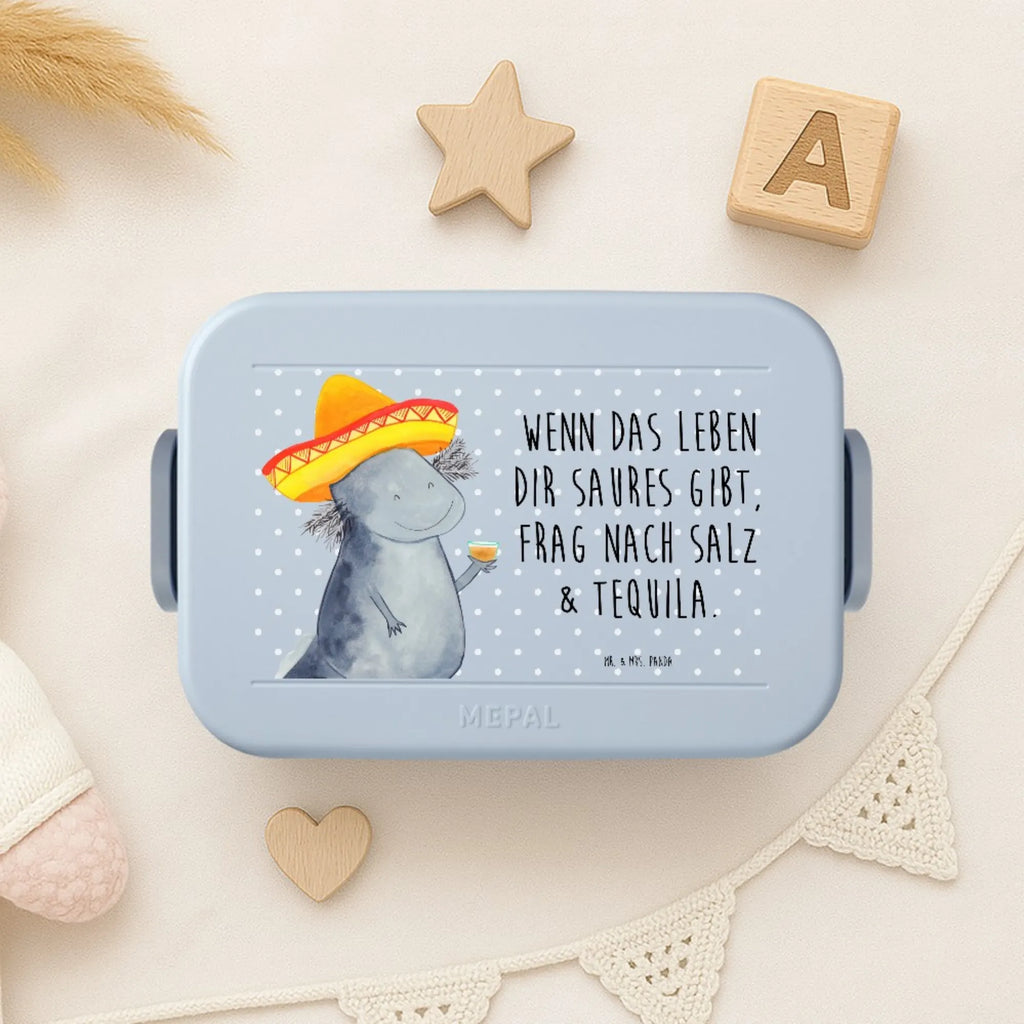 MEPAL Bentobox Axolotl Tequila Motiv Brotdose, Lunchbox, Bentobox, Axolotl, Molch, Schwanzlurch, Sombrero, Lurche, Motivation, Feuerdrache, Axolot, Mexico, Spruch, Zitrone, Feuersalamander, Tequila, Lurch, Mexiko