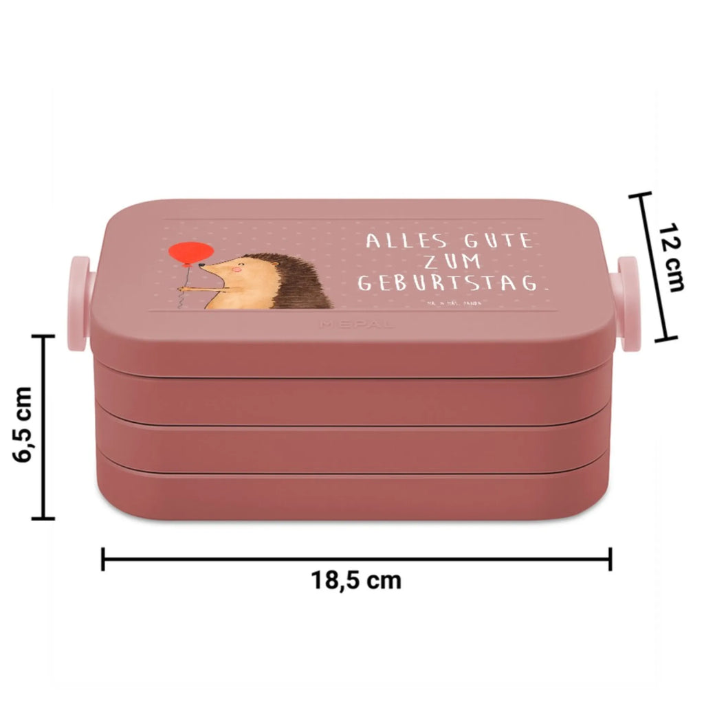 MEPAL Bentobox Igel Luftballon Motiv Bentobox, Lunchbox, Brotdose, Tiermotive, Gute Laune, lustige Sprüche, Tiere, Herzlichen Glückwunsch, Geburtstag, Geburtstagskind, Igel, Ballon, Glückwunsch, Happy Birthday