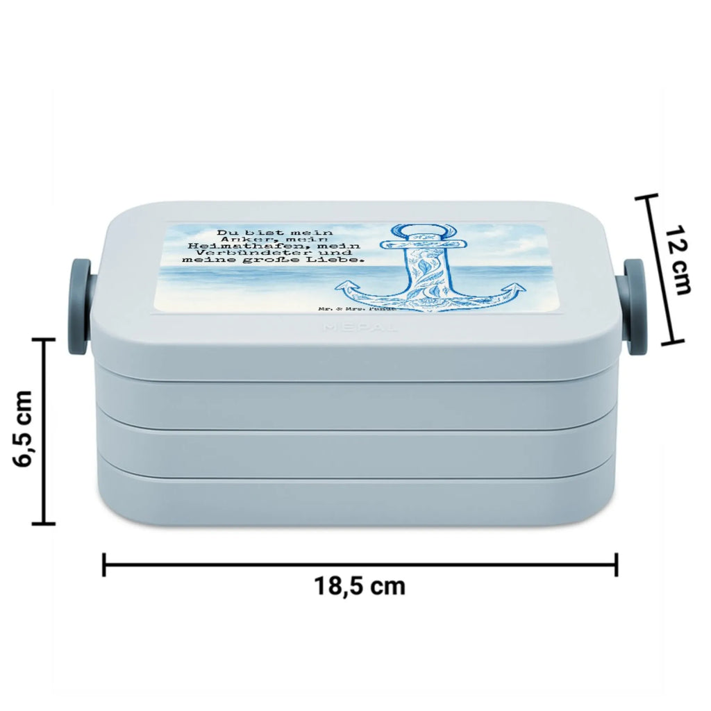 MEPAL Bentobox Anker Blau Design Brotdose, Lunchbox, Bentobox, Tiermotive, Gute Laune, lustige Sprüche, Tiere