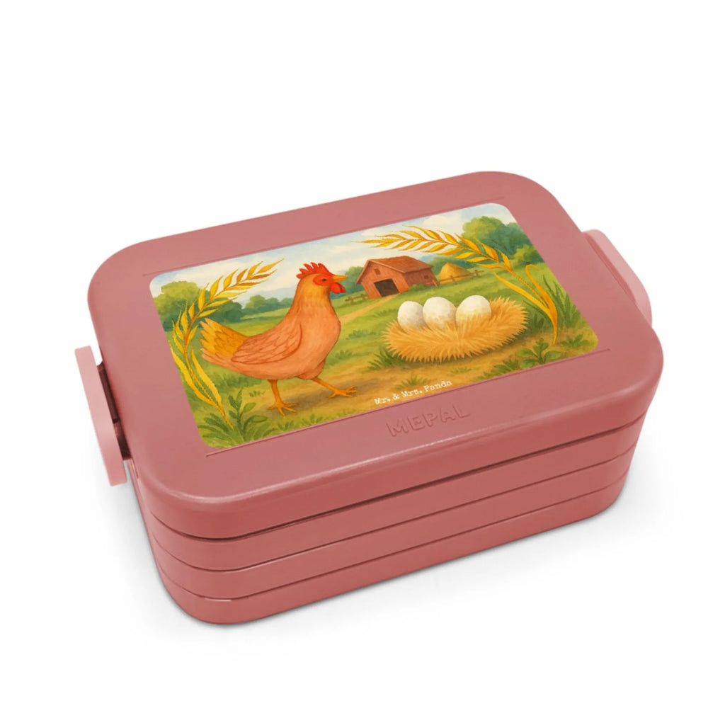 MEPAL Bentobox Huhn Stolz Design Bentobox, Brotdose, Lunchbox, Bauernhof, Hoftiere, Landwirt, Landwirtin, Schwangerschaft, Hahn, Henne, Hühner, Eier, Spruch, Landleben, Magie, Hof, Geburt, Motivation