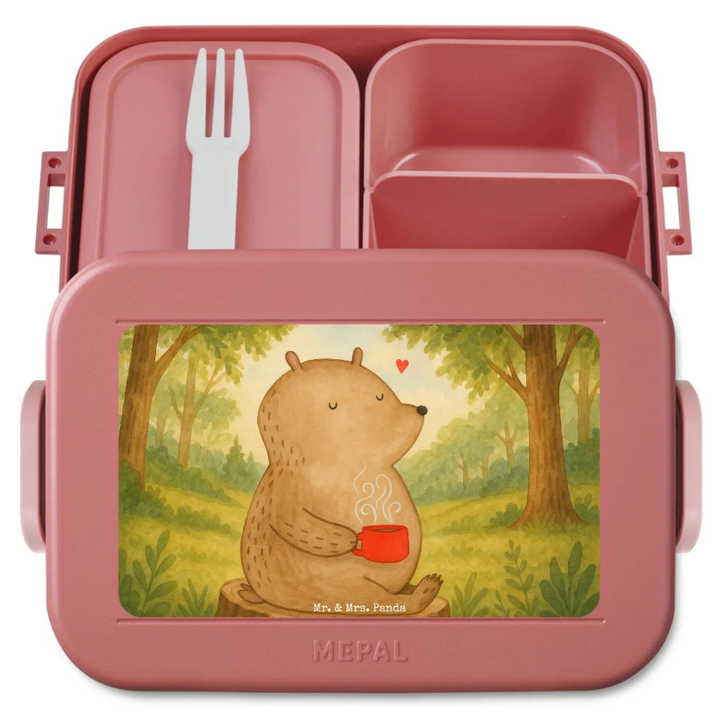 MEPAL Bentobox Bär Kaffee Design Lunchbox, Bentobox, Brotdose, Bär, Teddy, Teddybär, Motivation, Morgenroutine, Bären, guten Morgen, Welt retten, Kaffee, Coffee, Welt erobern