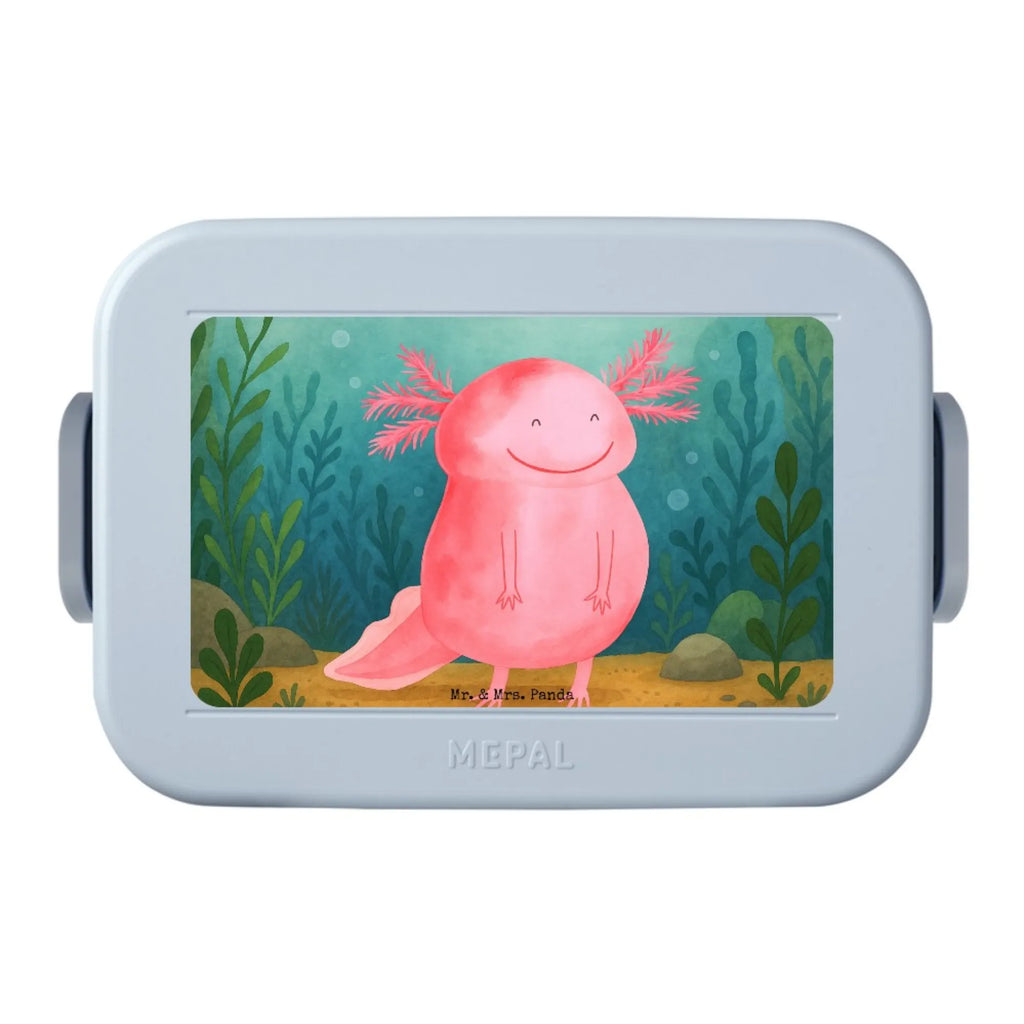 MEPAL Bentobox Axolotl Glücklich Design Lunchbox, Brotdose, Bentobox, Axolotl, Molch, Lurch, Motivation, Lurche, Schwanzlurch, gute Laune, Axolot