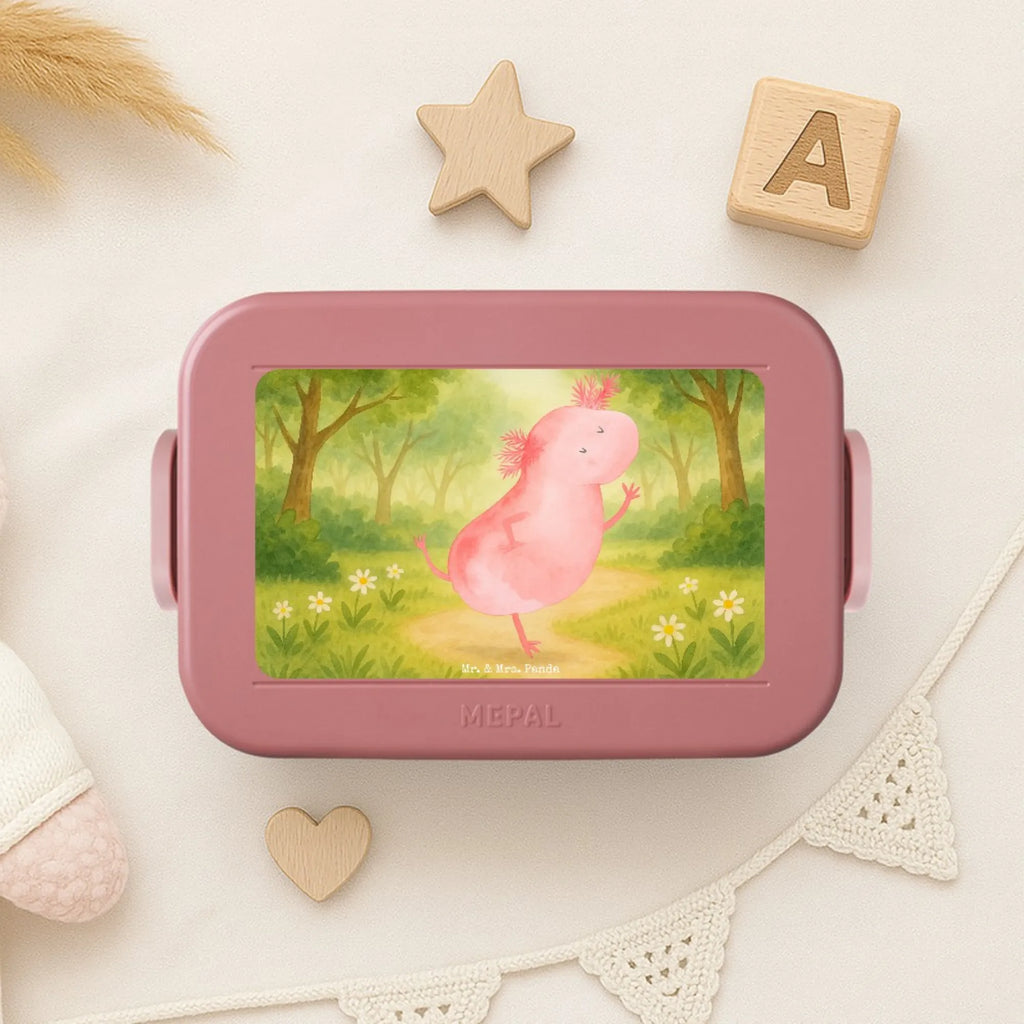 MEPAL Bentobox Axolotl Tanzen Design Brotdose, Bentobox, Lunchbox, Axolotl, Molch, Lurche, Sterne, Axolot, Schwanzlurch, beste Freundin, verrückt, Freundin, Dachschaden, Lurch