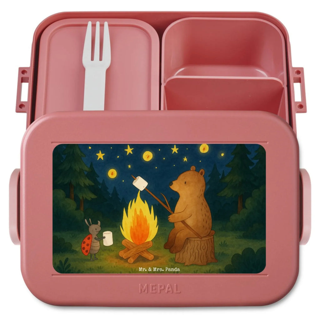 MEPAL Bentobox Bär & Marienkäfer Lagerfeuer Design Bentobox, Brotdose, Lunchbox, Bär, Teddy, Teddybär, Lagerfeuer