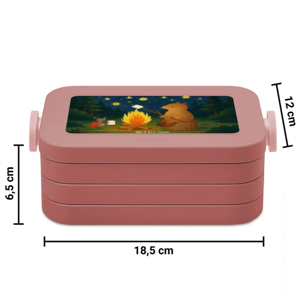 MEPAL Bentobox Bär & Marienkäfer Lagerfeuer Design Bentobox, Brotdose, Lunchbox, Bär, Teddy, Teddybär, Lagerfeuer