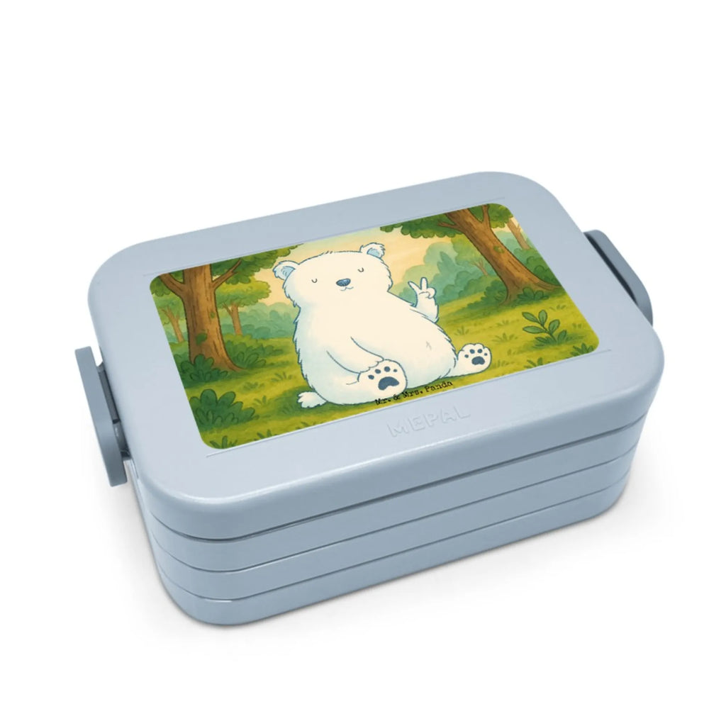 MEPAL Bentobox Eisbär Faul Design Bentobox, Brotdose, Lunchbox, Bär, Teddy, Teddybär, Nordpol, Eisbär, Bürojob, Büro, Relaxen, Arbeitsplatz, Faul, Arbeit, Homeoffice, Entspannen