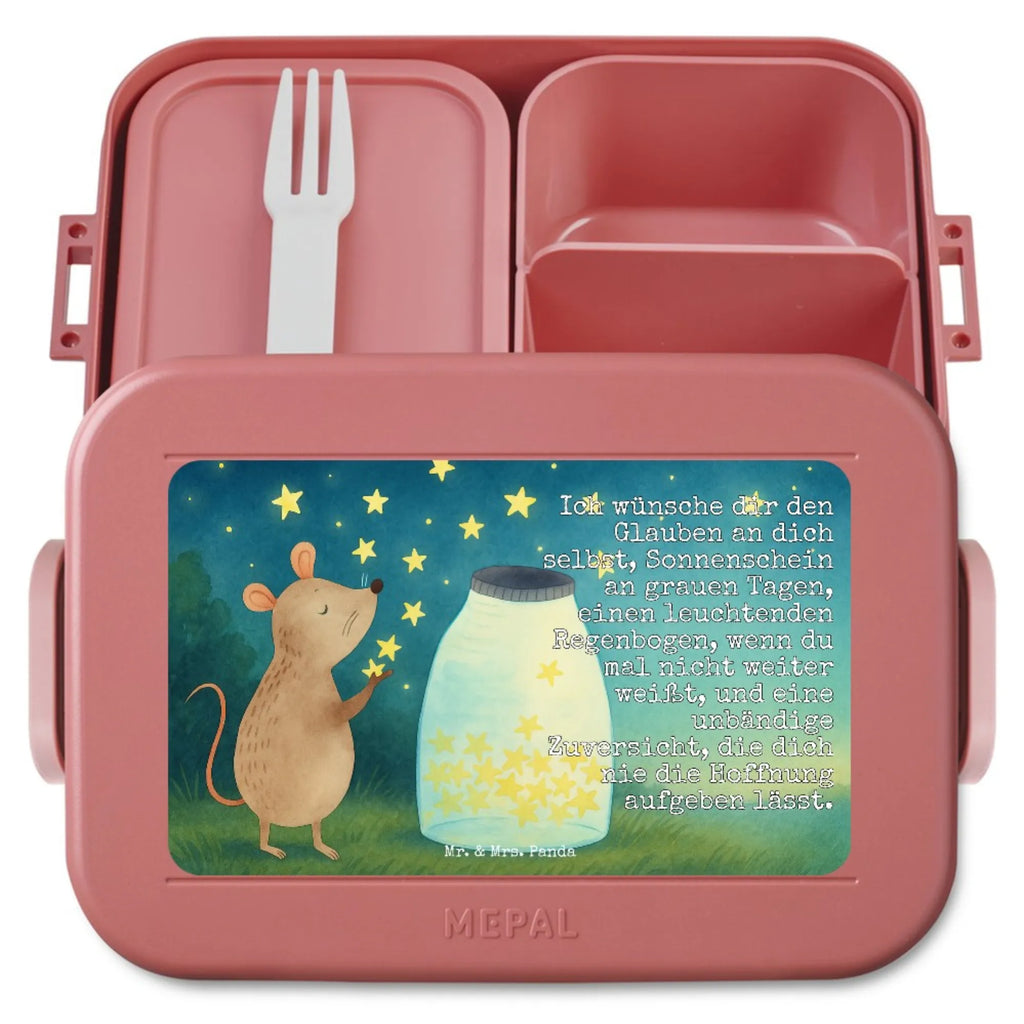 MEPAL Bentobox Maus Sterne Design Bentobox, Lunchbox, Brotdose, Tiermotive, Gute Laune, lustige Sprüche, Tiere, Wunsch, Schwangerschaft, Maus, Taufgeschenk, Träume, Sterne, Geburt, Kind, Hoffnung, Geburtstag, Taufe, erstes Kind, Kindergeburtstag