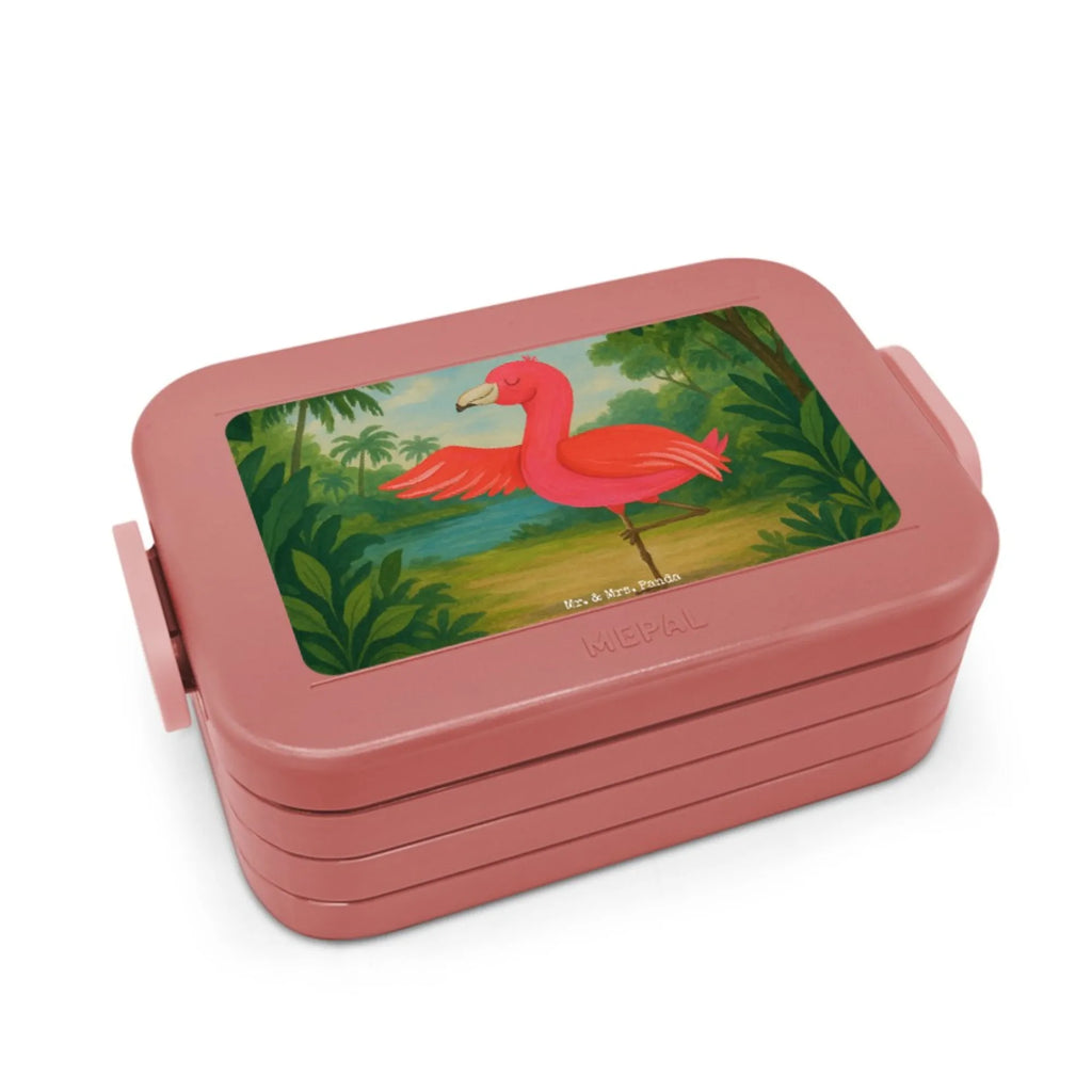 MEPAL Bentobox Flamingo Yoga Design Lunchbox, Bentobox, Brotdose, Flamingo, Achtsamkeit, Yoga-Übung, Vogel, Namaste, Tiefenentspannung, Entspannung, Aufregen, Yoga, Ärger